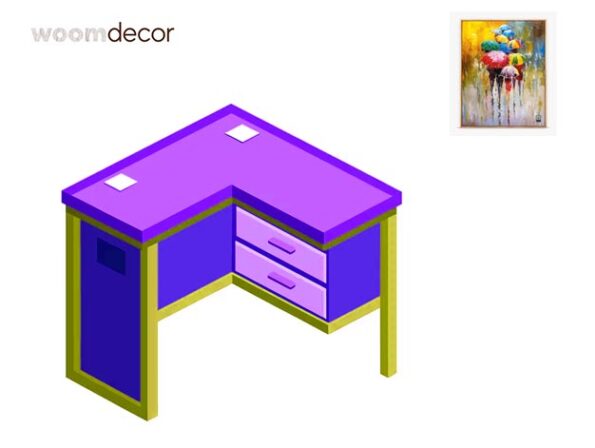 Best 10 Wooden Study Tables For Kids' Homework 7 Corner Wooden Study Tables