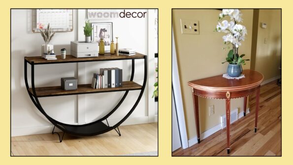 Demilune Tables For Modern Farmhouse Decor 5 Metal and Wood Combination Demilune Tables