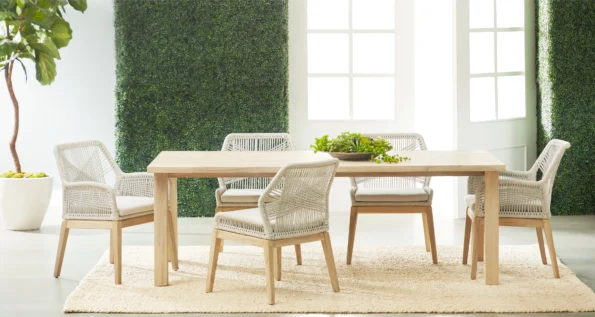 07 Best Modern Side Tables For Coastal Homes 2 Teak and Woven Rope Accent Table