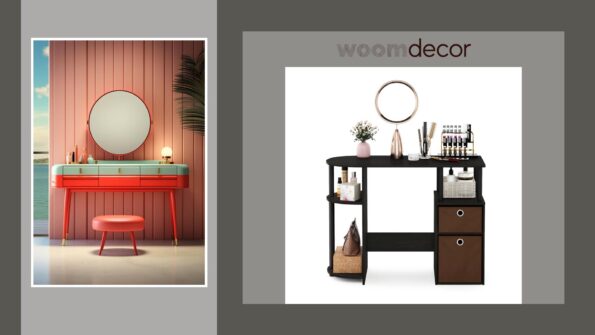 15 Best Vanity Tables For Home With Ample Storage 7 FURINNO Simple Design Vanity Table