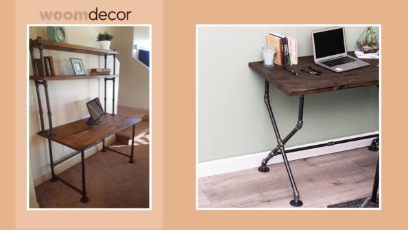 20 Unique DIY Tables To Add Charm To Any Room 3 Industrial Pipe Desk