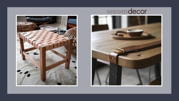 20 Unique DIY Tables To Add Charm To Any Room 17 Leather Strapped Table
