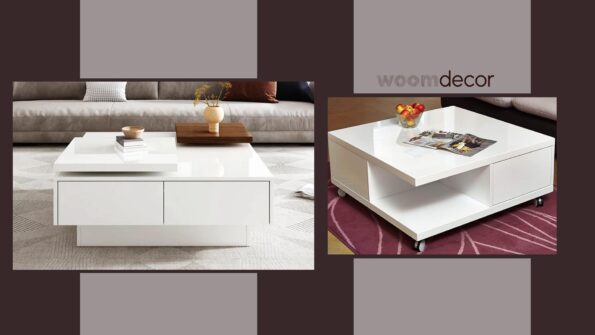 Top Square Coffee Tables For A Modern Touch 17 White Gloss Square Coffee Table with Hidden Storage