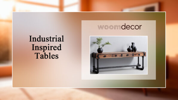 Wooden Console Table For A Luxurious Living Room 7 Industrial Inspired Tables