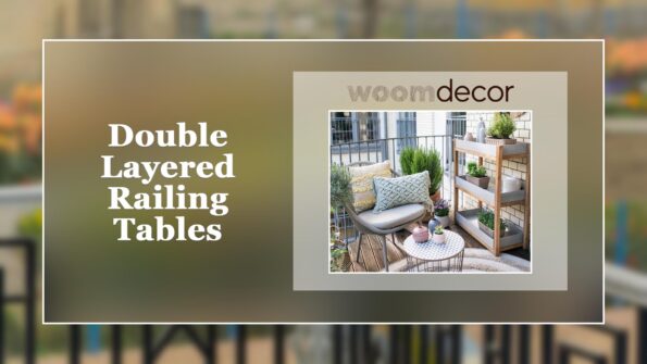 Balcony Railing Tables For Small Balconies 7 Double Layered Railing Tables