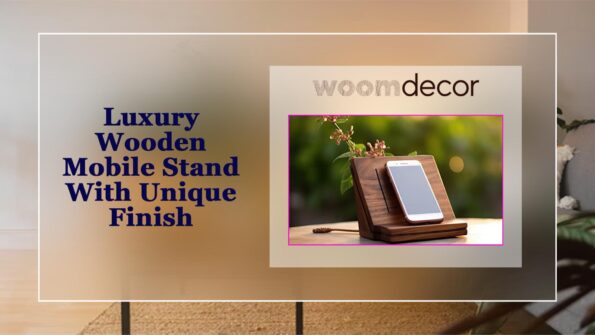 Luxury Wooden Mobile Stand With Unique Finish 1 Luxury Wooden Mobile Stand