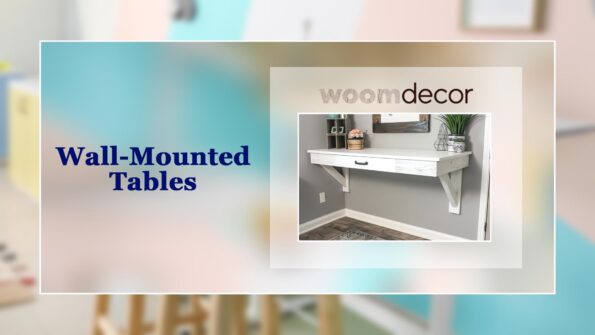 Fold-Out Modern Table For Multipurpose Rooms 6 Wall Mounted Tables