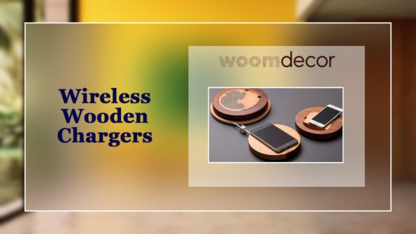 Wooden Charging Stand With Cable Management 6 Wireless Wooden Chargers