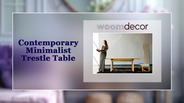 Modern Wooden Trestle Table For Contemporary Home 9 Contemporary Minimalist Trestle Table