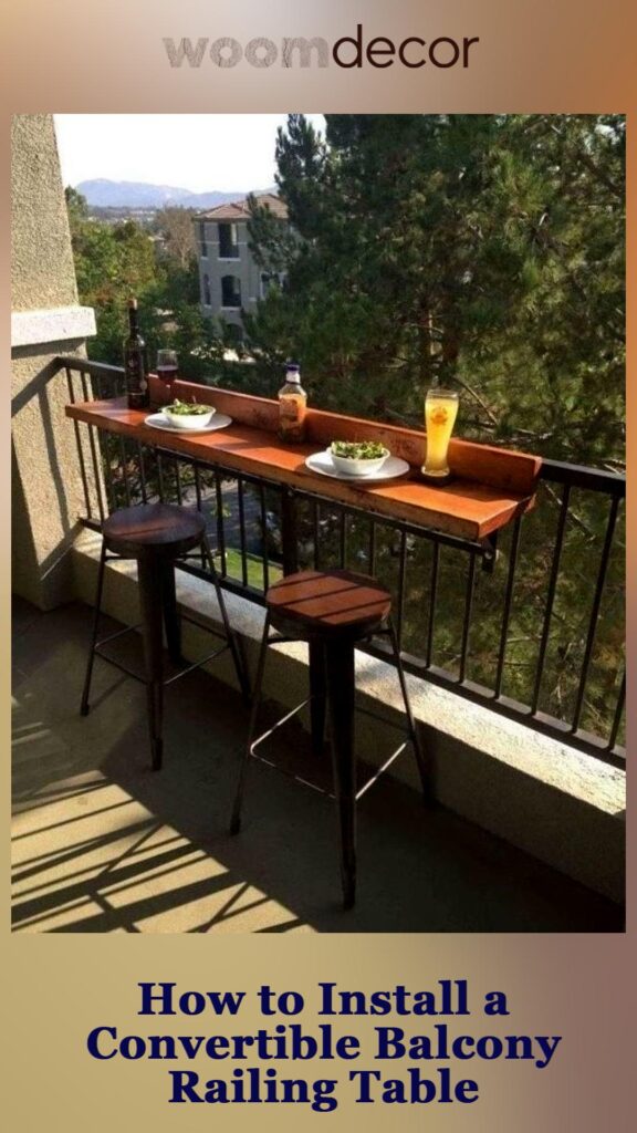 The Best 05 Convertible Balcony Railing Tables For Flexible Living 11 How to Install a Convertible Balcony Railing Table