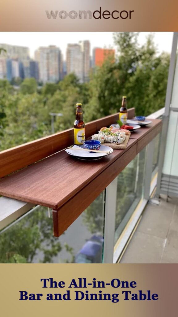 The Best 05 Convertible Balcony Railing Tables For Flexible Living 10 The All in One Bar and Dining Table