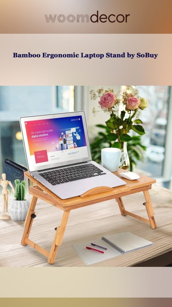 Bamboo Ergonomic Laptop Stand by SoBuy