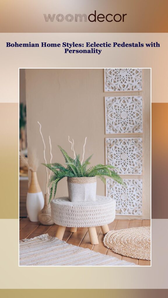 Single Pedestals For Different Home Styles 7 Bohemian Home Styles Eclectic Pedestals with