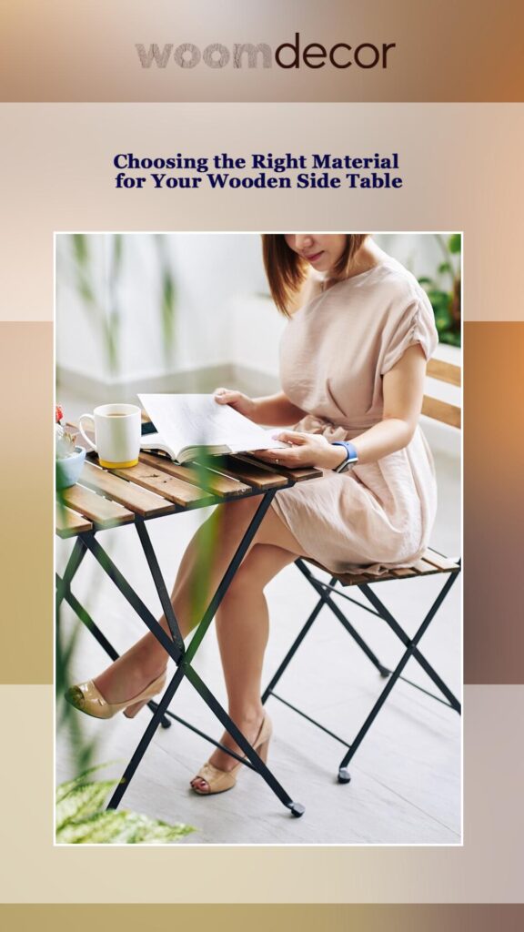 Wooden Side Tables For Balcony Sitting 8 Choosing the Right Material for Your Wooden Side Table