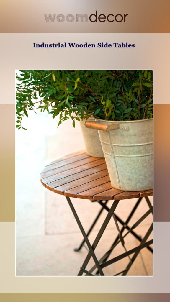 Wooden Side Tables For Outdoor Use 8 Industrial Wooden Side Tables