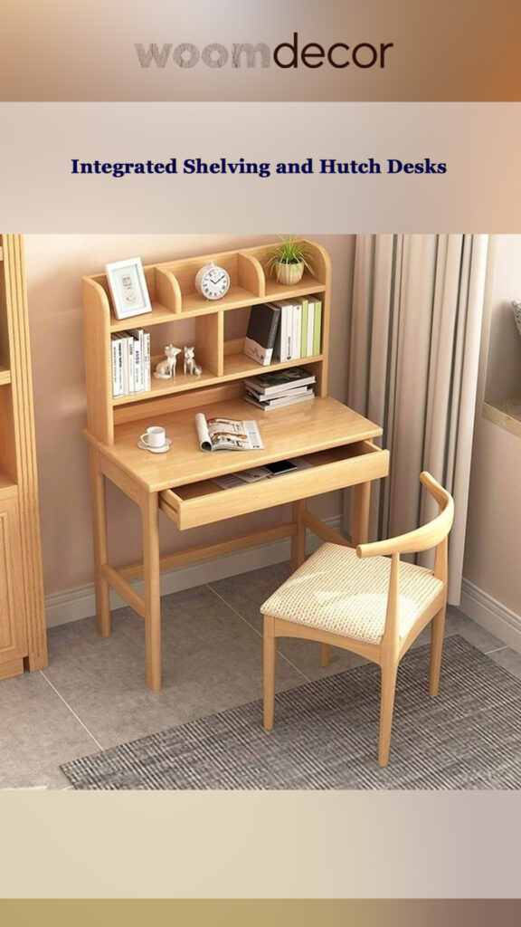 Integrated Shelving and Hutch Desks
