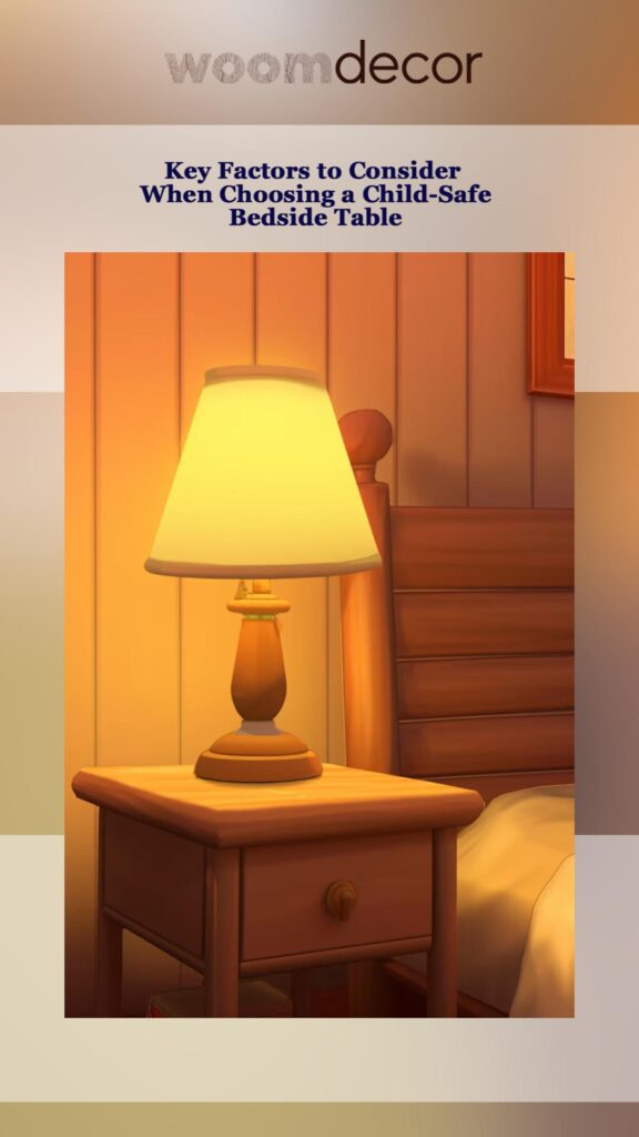 Child-Safe Bedside Table With Rounded Edges 3 Key Factors to Consider When Choosing a Child Safe