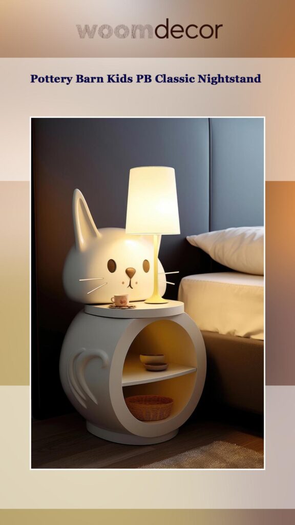 Child-Safe Bedside Table With Rounded Edges 7 Pottery Barn Kids PB Classic Nightstand