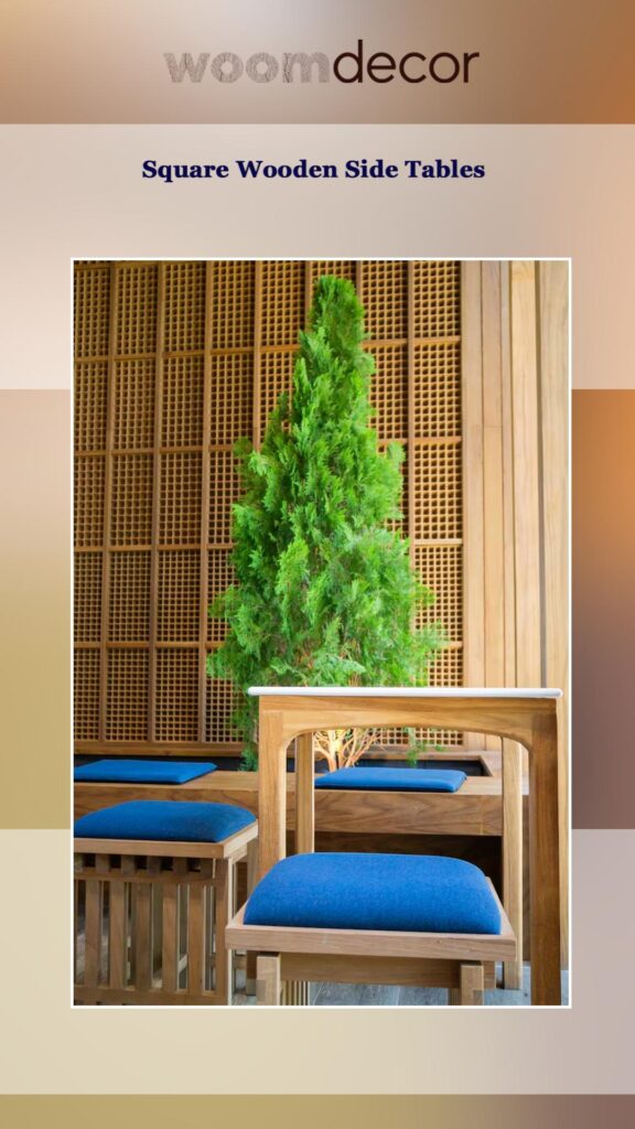 Wooden Side Tables For Balcony Sitting 4 Square Wooden Side Tables