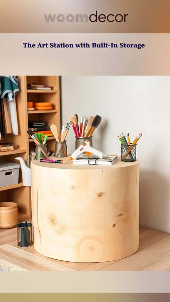 Study Tables For Artistic And Creative Kids 7 The Art Station with Built In Storage