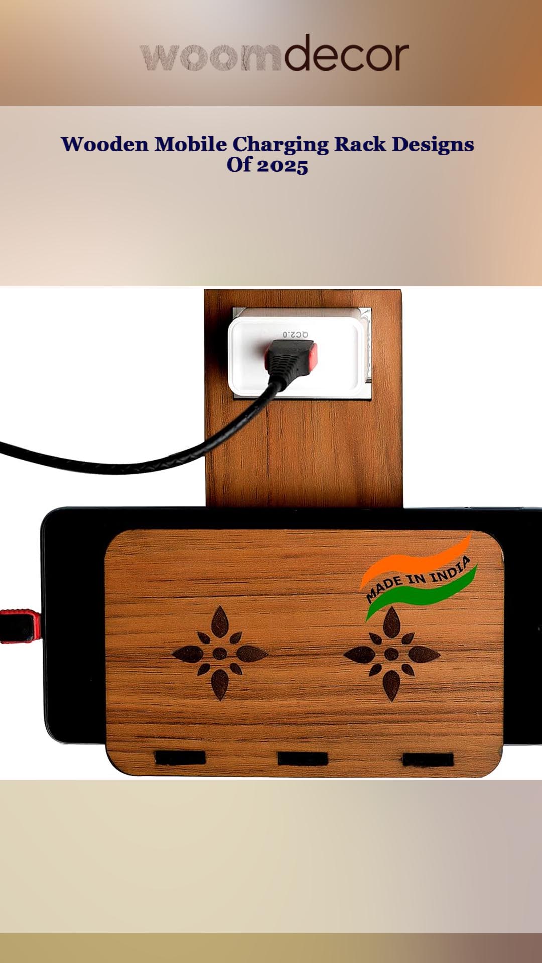 Wooden Mobile Charging Rack