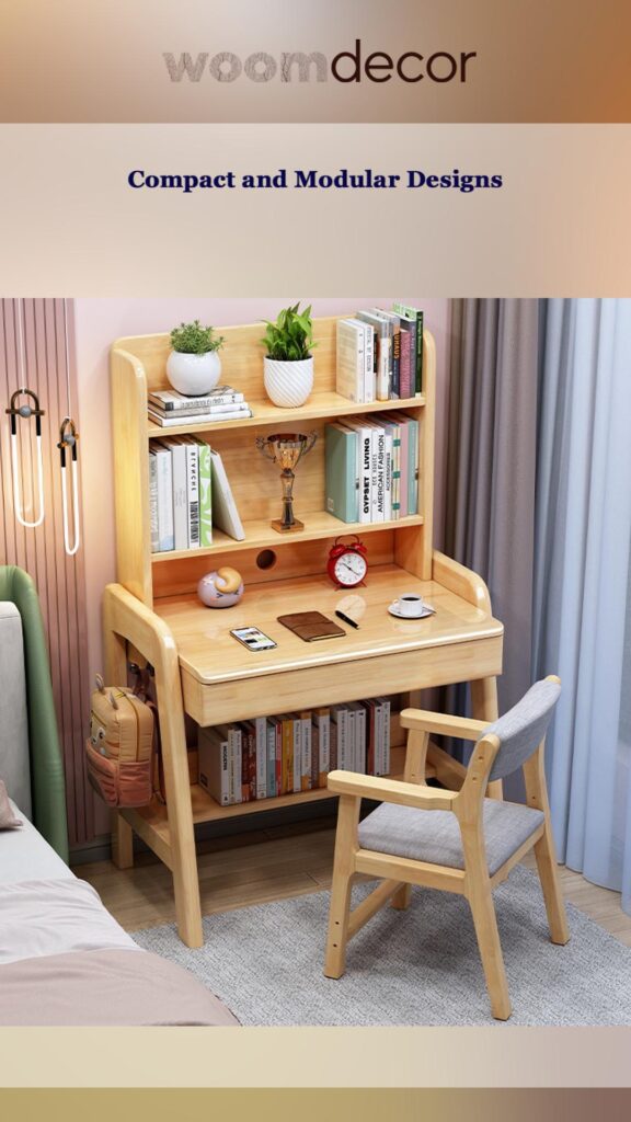 Multi-Functional Wooden Study Table For Kids 5 Compact and Modular Designs