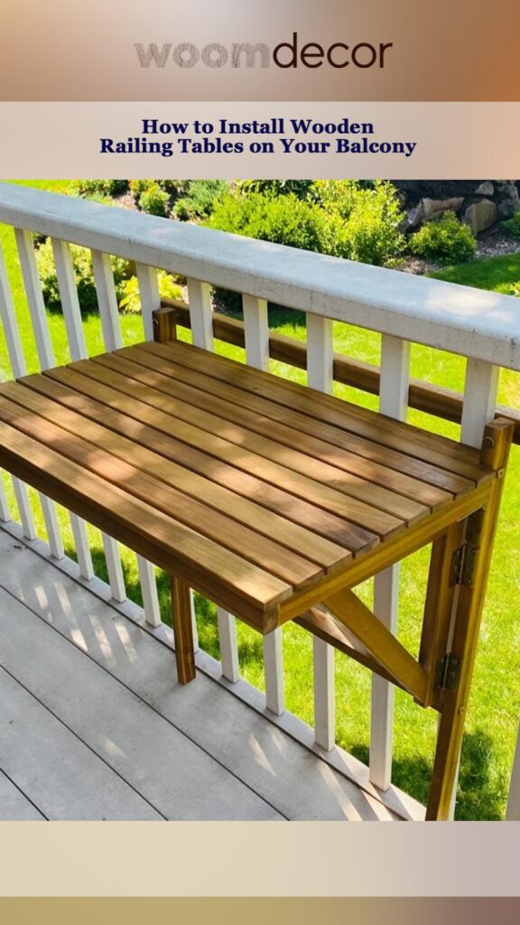 How to Install Wooden Railing Tables on Your Balcony