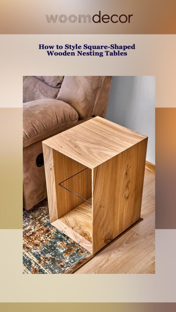 How to Style Square Shaped Wooden Nesting Tables