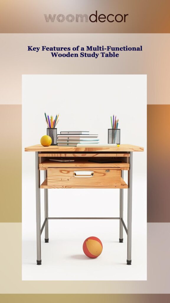 Multi-Functional Wooden Study Table For Kids 3 Key Features of a Multi Functional Wooden Study Table