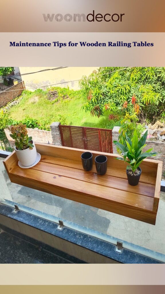 Maintenance Tips for Wooden Railing Tables