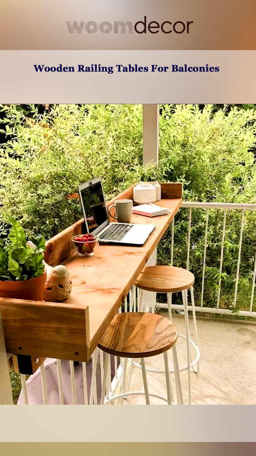 Wooden Railing Tables