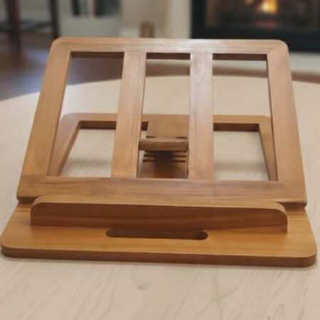 Elevate Your Workspace with the Ergonomic Sagwan Wood Foldable Laptop Stand